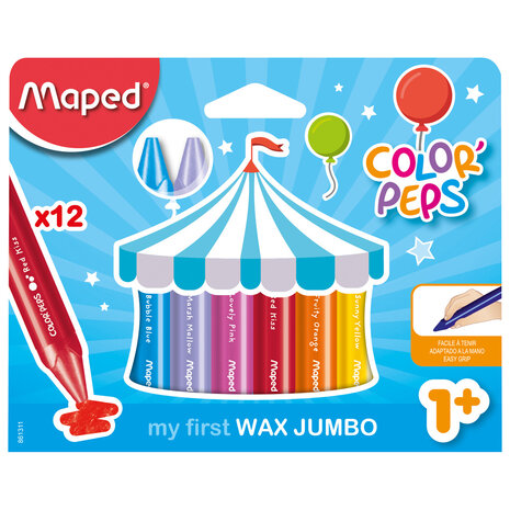 Maped Color’Peps Jumbo Waskrijtjes 12 Kleuren
