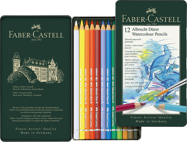 Faber Castell FC-117512 Aquarelpotlood Faber-Castell Albrecht Dürer Etui à 12 Stuks