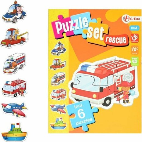 Toi-toys Legpuzzel Set Hulpdiensten Junior Karton 15 Stukjes