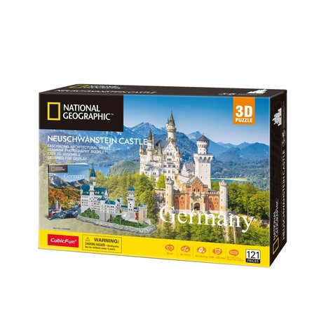 Cubic Fun National Geographic 3D Puzzel Neuschwanstein 121 Stukjes