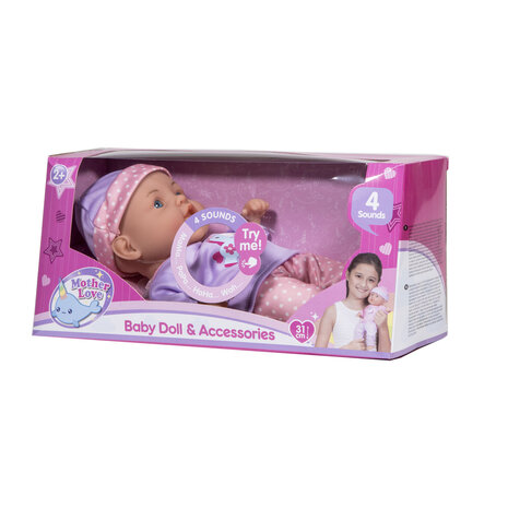 Mother Love Babypop met Geluid 31 cm