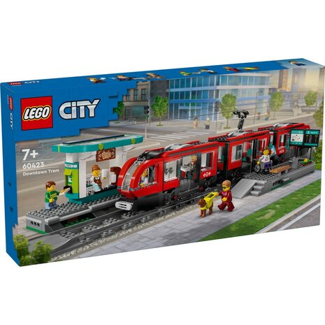 Lego City 60423 Treinen Stadstram en Station