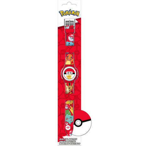 Pokémon Digitaal Horloge Rood