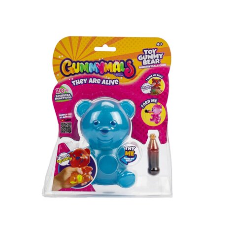 Gummymals Gummy Bear 12 cm + Licht en Geluid Blauw