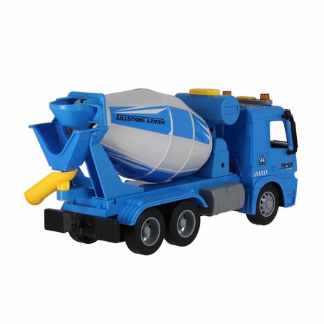 Betonmixer Truck 30 cm + Licht en Geluid Blauw/Grijs