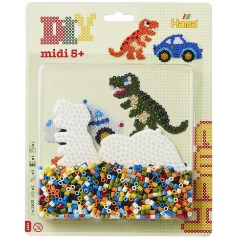 Hama Strijkkralen Midi Dino 1100 Stuks