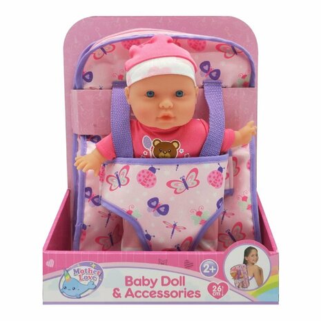 Mother Love Babypop in Draagzak 26 cm