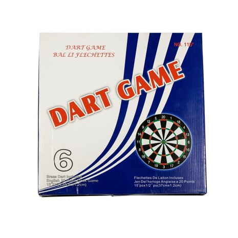 Dartbord 37.5 cm met 6 Darts