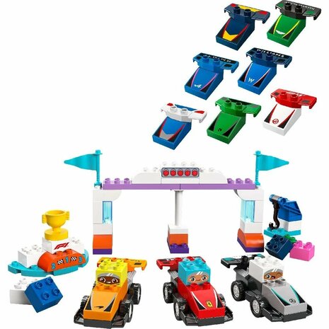 Lego Duplo 10445 F1 Team Racewagens en Coureurs