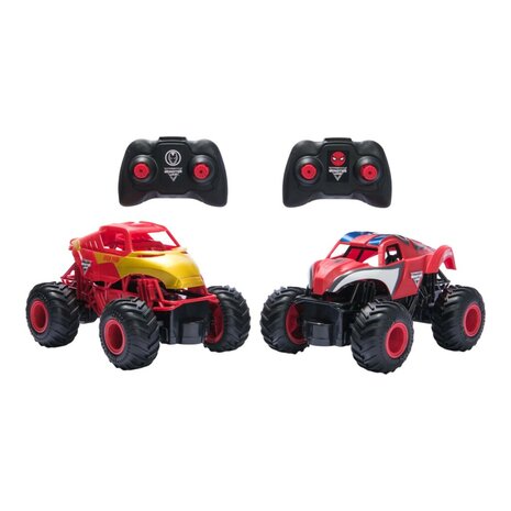 Monster Jam RC Pack Spiderman & Iron Man 1:24