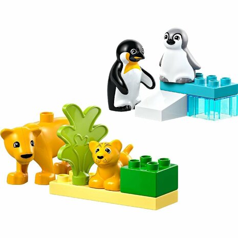 Lego Duplo 10442 Families van Wilde Dieren Pinguïns en Leeuwen