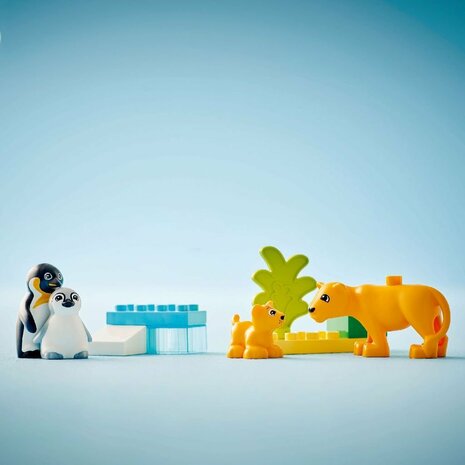 Lego Duplo 10442 Families van Wilde Dieren Pinguïns en Leeuwen