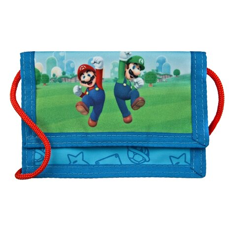 Super Mario Portemonnee Blauw/Rood