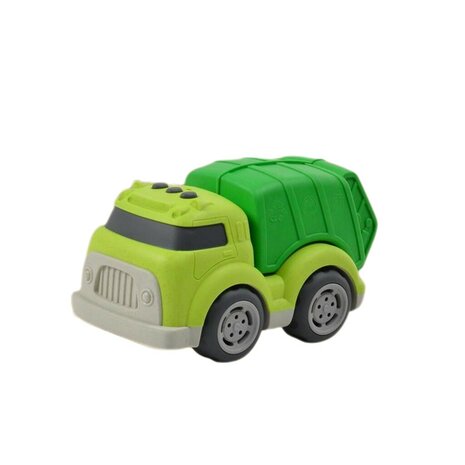 Bioplastic Vuilniswagen 18 cm Groen