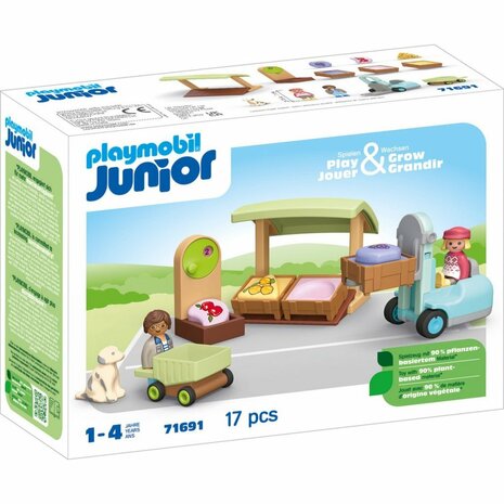 Playmobil 71691 Junior Biologische Marktkraam en Heftruck