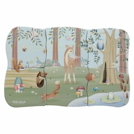 Little Dutch Forest Friends Bad Puzzel 6 Stukjes