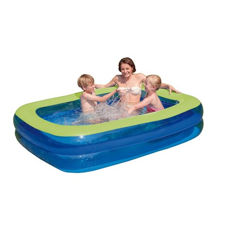 Wehncke Family Opblaas Zwembad 200x150x50 cm Blauw/Groen