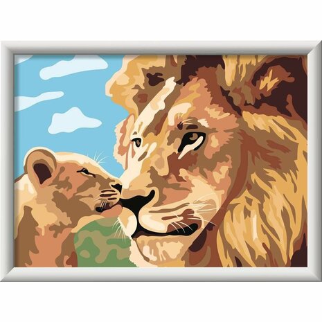 Ravensburger CreArt Schilderen op Nummer Leeuw met Baby