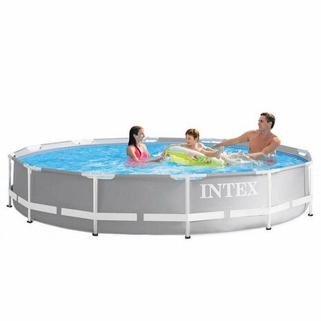 Intex 26710NP Prism Frame Zwembad 366x76 cm Grijs