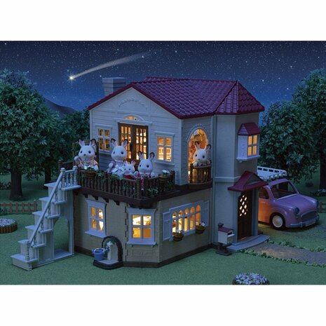 Sylvanian Families 5708 Groot Poppenhuis met Geheime Speelkamer + Licht