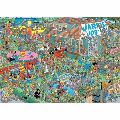 Jumbo Puzzel Jan Van Haasteren Jarige Job 1000 Stukjes + Poster