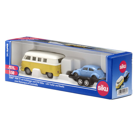 Siku 2567 VW T1 + Aanhanger en VW Kever