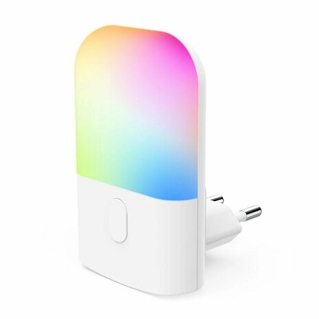 Hama Color LED Nachtlampje met Sensor voor Stopcontact + RGB Kleurenwissel Wit