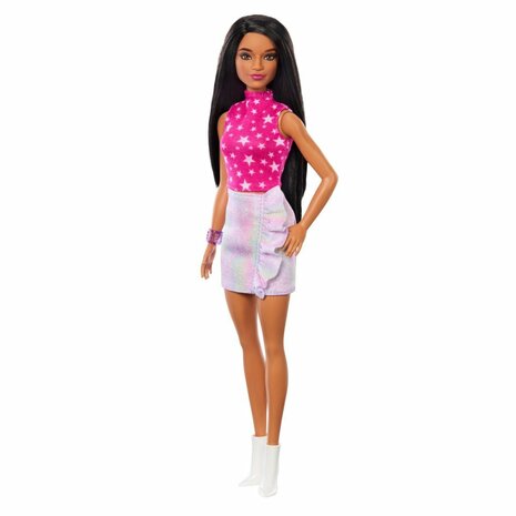 Barbie Fashionista Pop Roze Trui Donker Haar