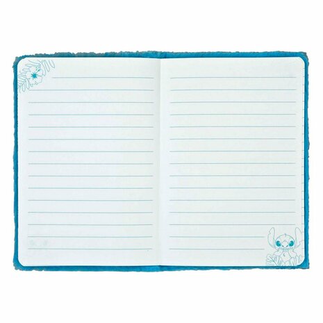 Disney Stitch Pluche Notieboekje A5 Blauw