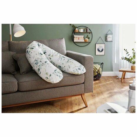 Rotho Voedingskussen Bladeren Motief 190x35 cm Groen/Wit