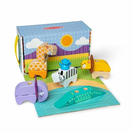 Melissa & Doug Blockables Safari Set 34-delig