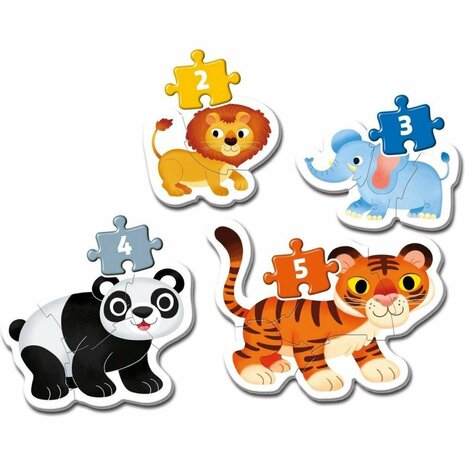 Clementoni Supercolor Puzzel My First Wilde Dieren 2-5 Stukjes
