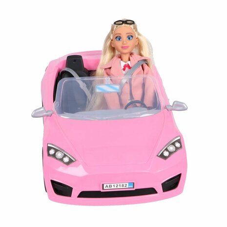 Fleur Pop met Roze Cabrio