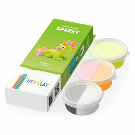 Hey Clay Klei Sparky Figuur 3 Potjes Klei