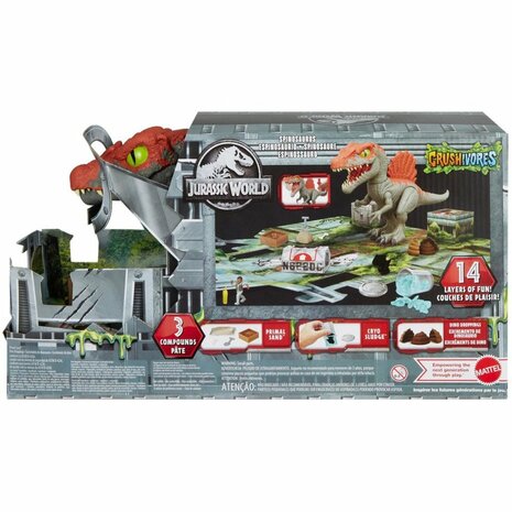 Mattel Jurassic World Crishivores Cage Crasher Spinosaurus