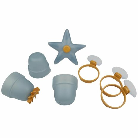 Little Dutch Badwand Bekers Zeester Blauw