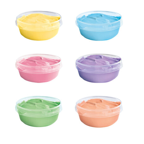 SES Creative Vingerverf 6 Pastel Kleuren 45ml