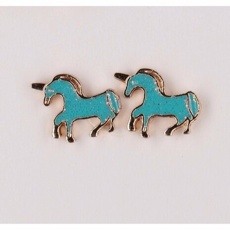 Happy Love Earring Set Blue Horses Set 6-delig