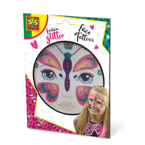 SES Creative Fashion Glitter Gezicht Tattoo Vlinder