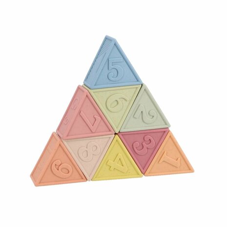 Jipy Bioplastic Zachte Blokken Driehoek 9-delig