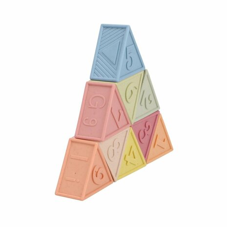 Jipy Bioplastic Zachte Blokken Driehoek 9-delig