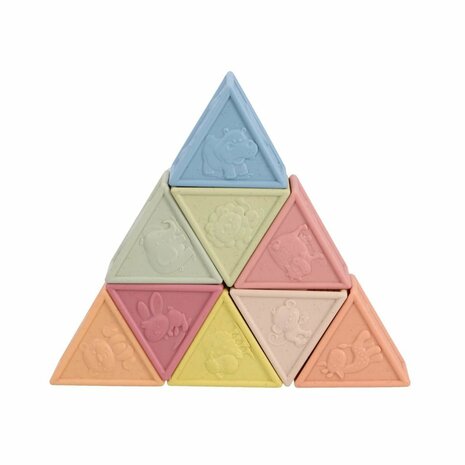 Jipy Bioplastic Zachte Blokken Driehoek 9-delig