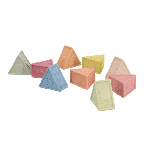Jipy Bioplastic Zachte Blokken Driehoek 9-delig