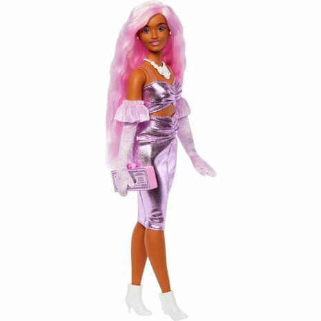 Barbie Fashionsta Pop Deluxe met Metallic Roze Haar