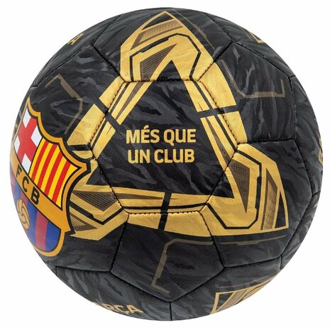 Voetbal FC Barcelona Lightning Maat 5 Zwart/Goud