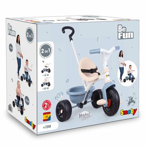 Smoby Be Fun Driewieler Blauw/Wit