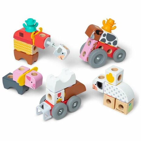 Melissa & Doug Blockables Boerderij Speelset 56-delig