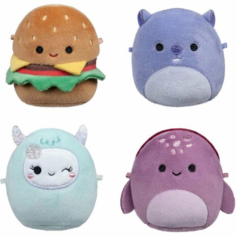 Squishmallows Micromallows Knuffels Carl/Yollie/Javari/Tudor 6.5 cm