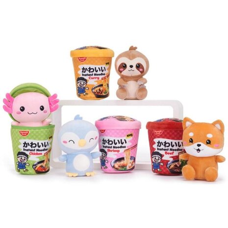 Kawaii Knuffel Noodle Pot met Dier Assorti