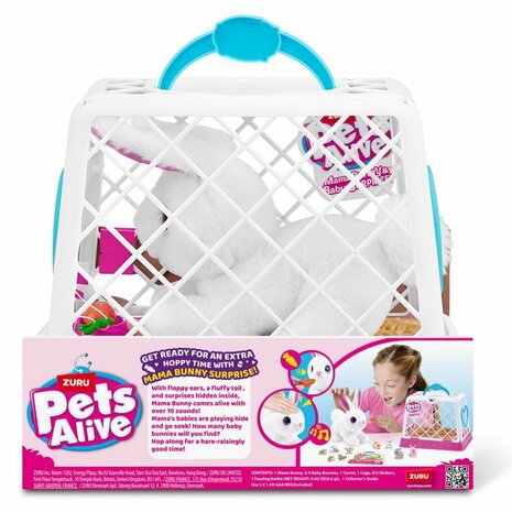 Zuru Pets Alive Mama + Baby Konijn in Kooi + Geluid